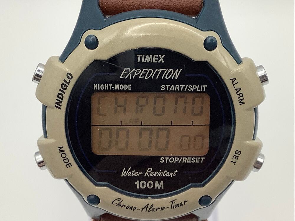 Vintage Timex Expedition Digital Watch 100M Chrono Alarm